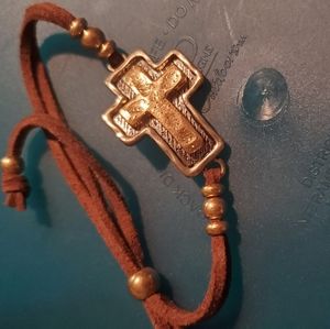 Rope cross bracelet